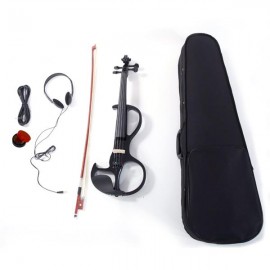 4/4 High-grade 8 Pattern Electroacoustic Violin Kit (Case   Bow   Rosin) Black