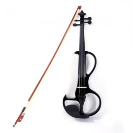 4/4 High-grade 8 Pattern Electroacoustic Violin Kit (Case   Bow   Rosin) Black