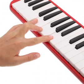 Glarry 32-Key Melodica with Mouthpiece & Hose & Bag Red